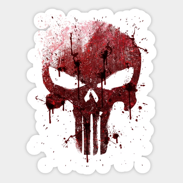 Red Skull Sticker by DumDesign